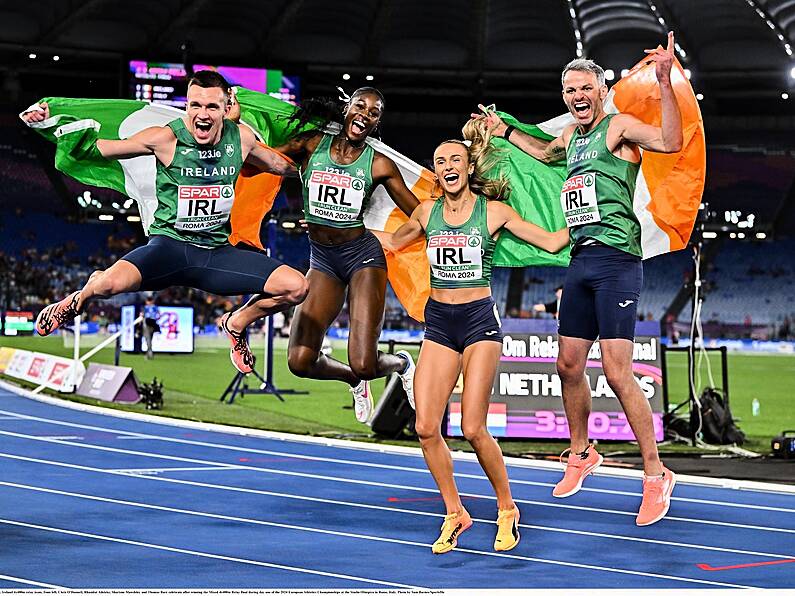 Irish relay team wins gold at European Championships