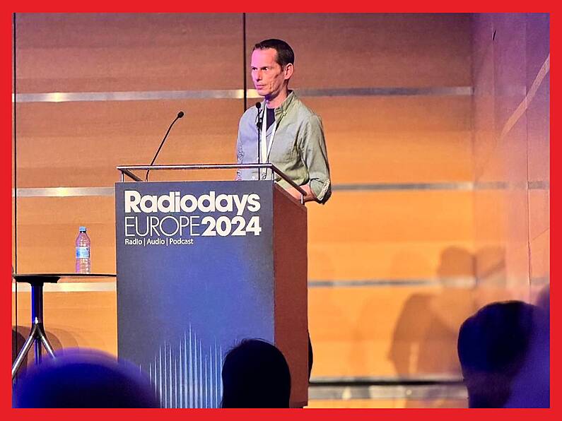 Beat Breakfast's Niall Power presented to a capacity crowd for annual appearance at Radiodays Europe