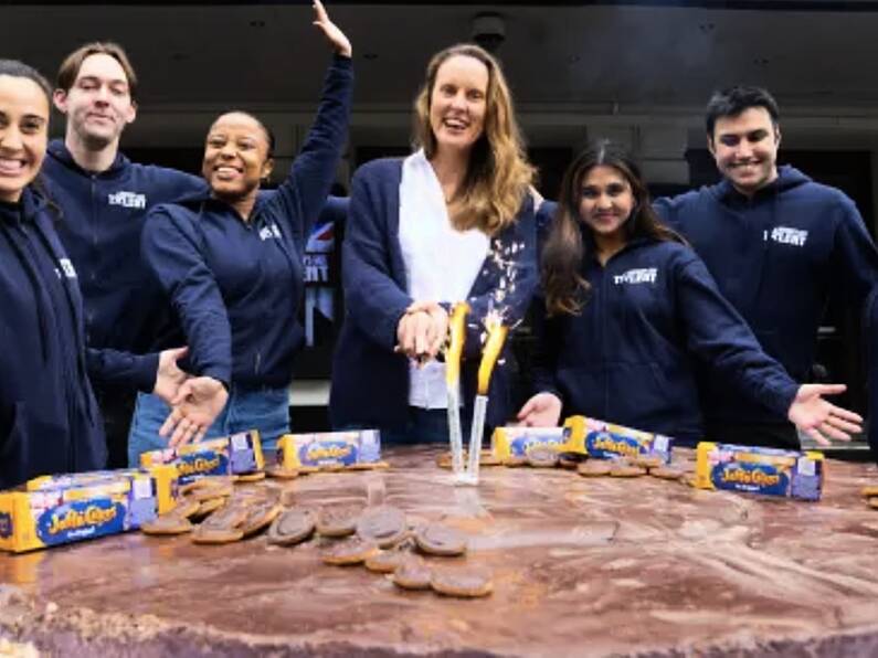 Former Great British Bake Off winner creates world's largest Jaffa Cake