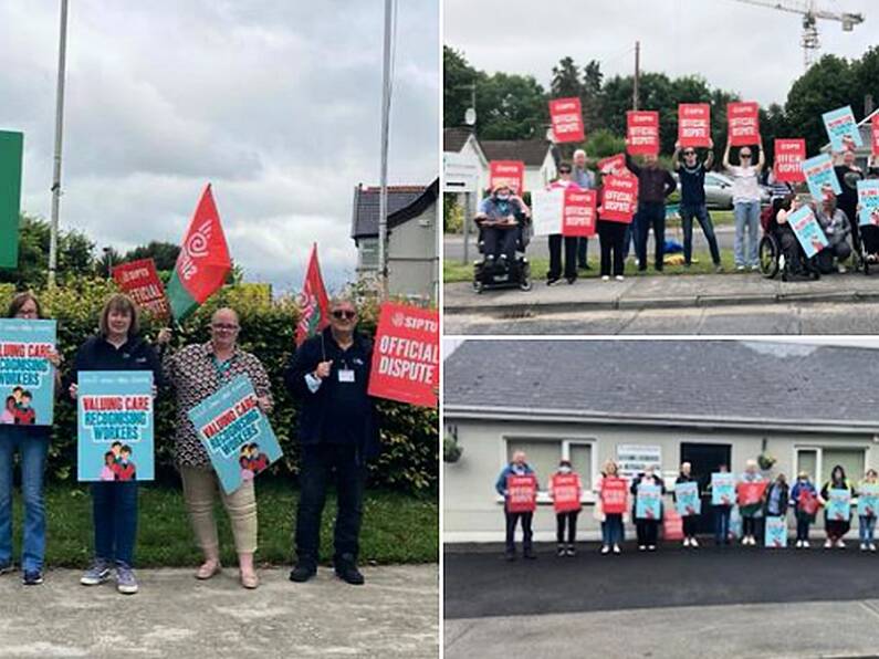 Protests in Waterford, Dublin and Galway in community sector strike