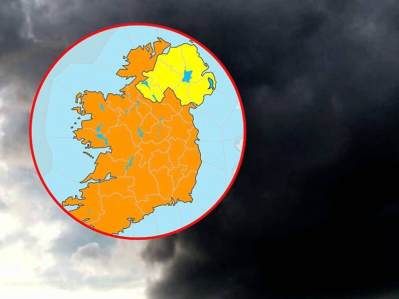 Ireland placed under Status Orange warning with heavy showers & thunderstorms set to strike