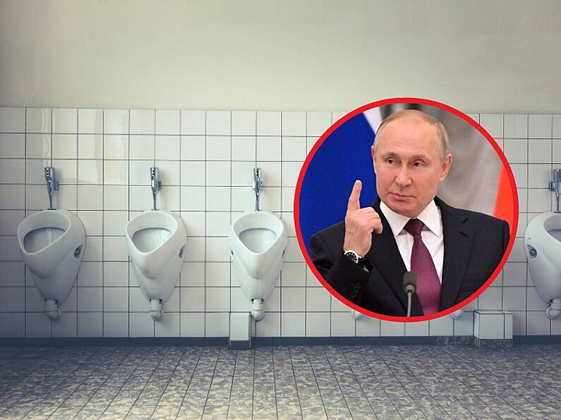 Irish bar in the UK covers its urinals with a picture of Putin