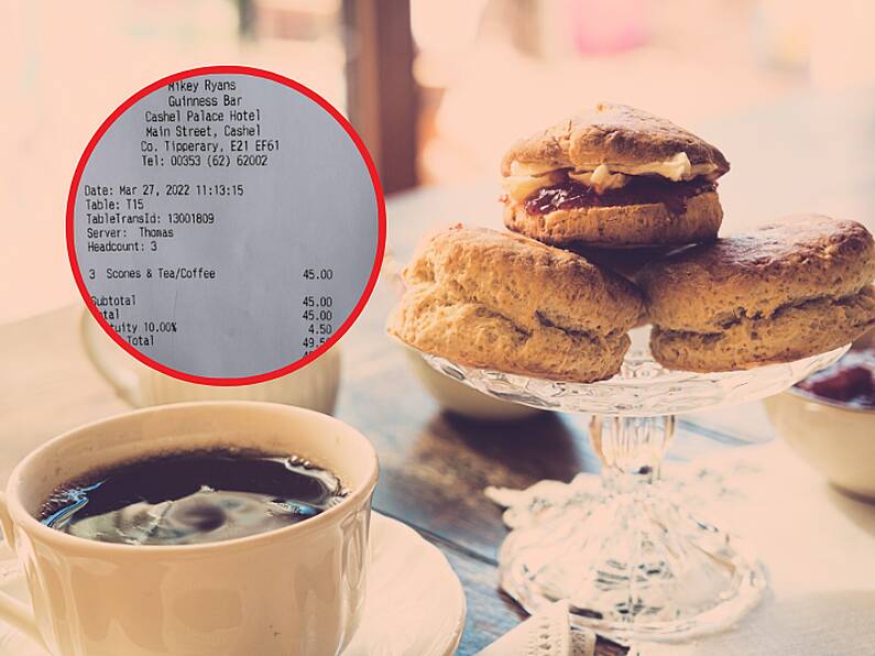 Twitter users in meltdown as Tipp hotel charges outrageous price for coffee & scone!