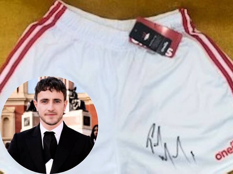 Paul Mescal's signed GAA shorts raffled for charity