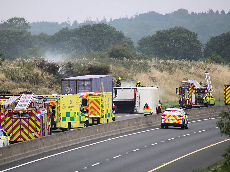 Two hospitalised following M9 collision yesterday evening