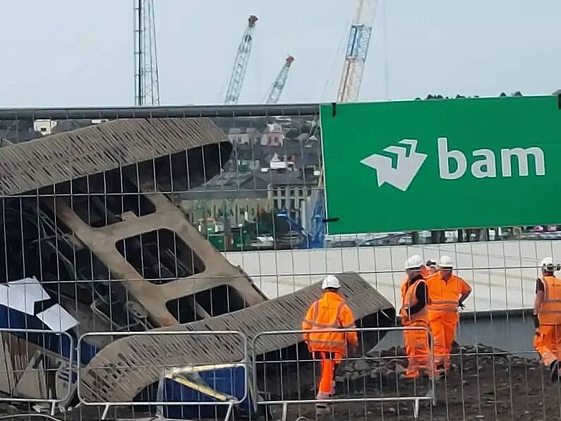 Crane flips on Waterford North Quays development