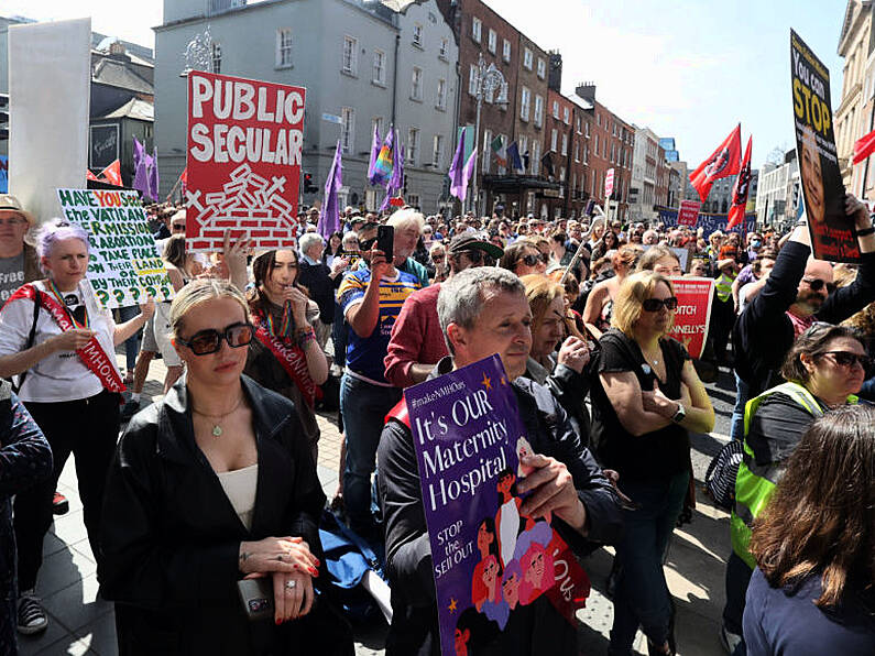 Protesters call for State ownership of new maternity hospital