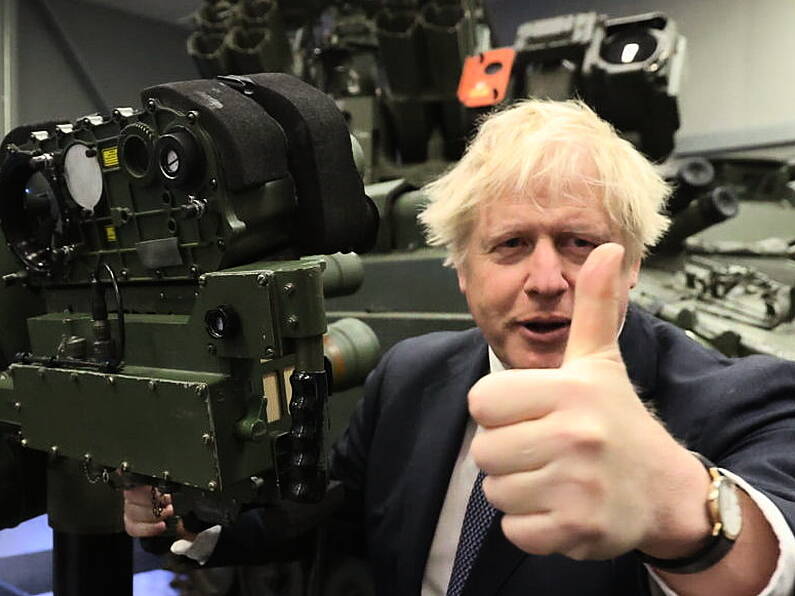 Johnson inspects weapons in Belfast being used on frontline of Ukraine defence