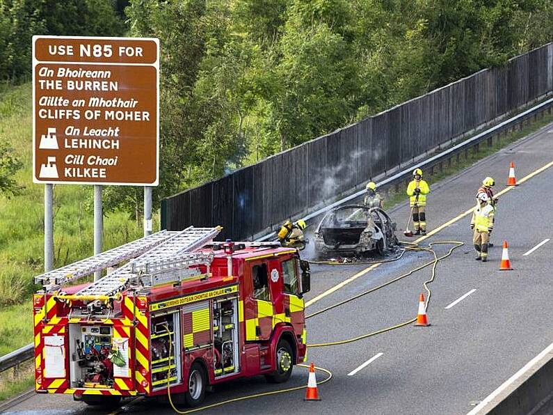 Passengers get lucky escape after car burst into flames