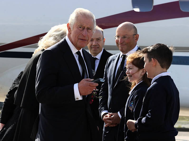 Britain's King and Queen Consort arrive in Belfast