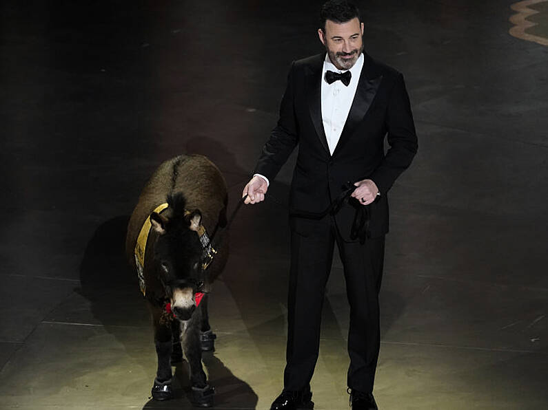 Oscars host welcomes donkey on stage in nod to The Banshees Of Inisherin