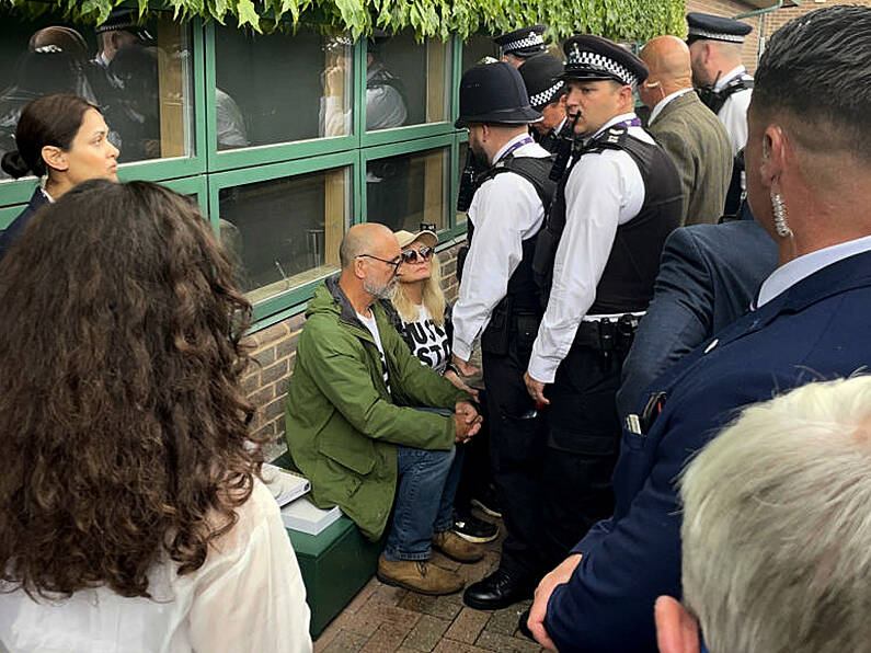 Just Stop Oil protestors disrupt play at Wimbledon