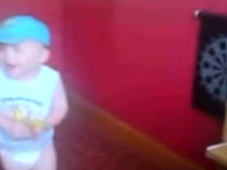 Luke Littler plays darts as a toddler in nappies in home video footage