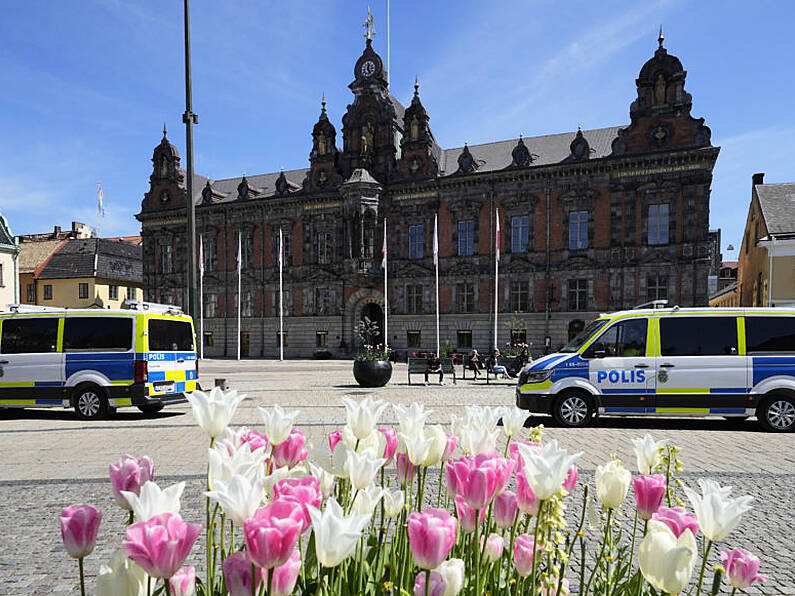 Police arrive at Malmo’s main square before Eurovision protests