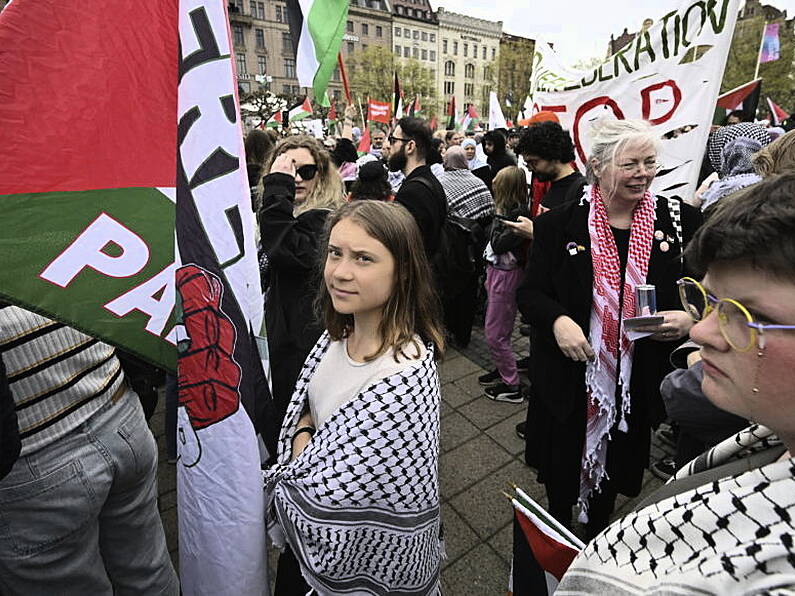 Greta Thunberg joins pro-Palestine protests in Malmo