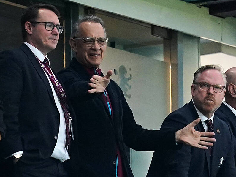 Up the Villa – Tom Hanks supports Aston Villa at Premier League game