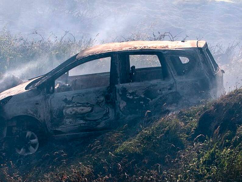 Fire crews battling major gorse fire 'started by crashed car'