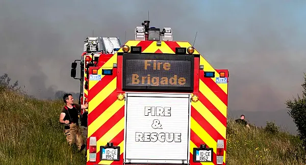 Fire crews battling major gorse fire 'started by crashed car'