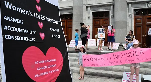 Flowers laid in Cork in memory of women who lost lives via CervicalCheck