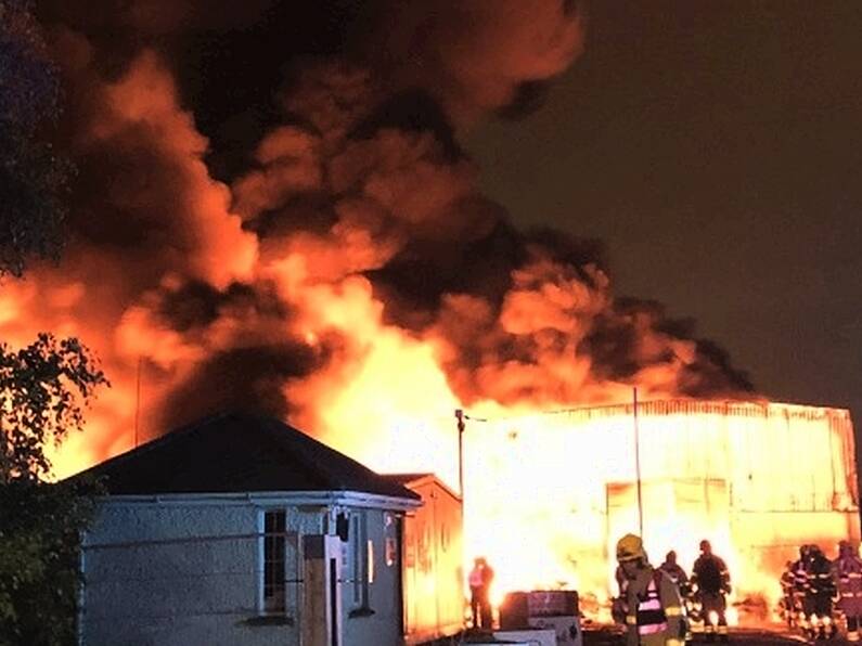 Dublin Fire Brigade tackling major blaze at recycling centre near Rathcoole