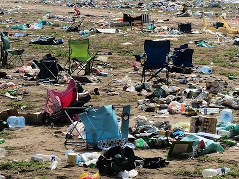 WATCH: Bulldozers remove hundreds of tonnes of waste left over at this year's Electric Picnic