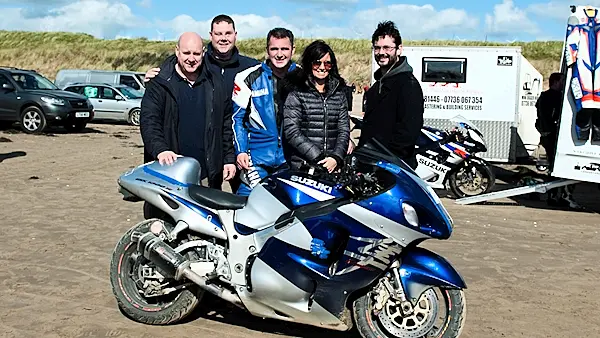 Watch this Clare man break the motorbike sand speed record