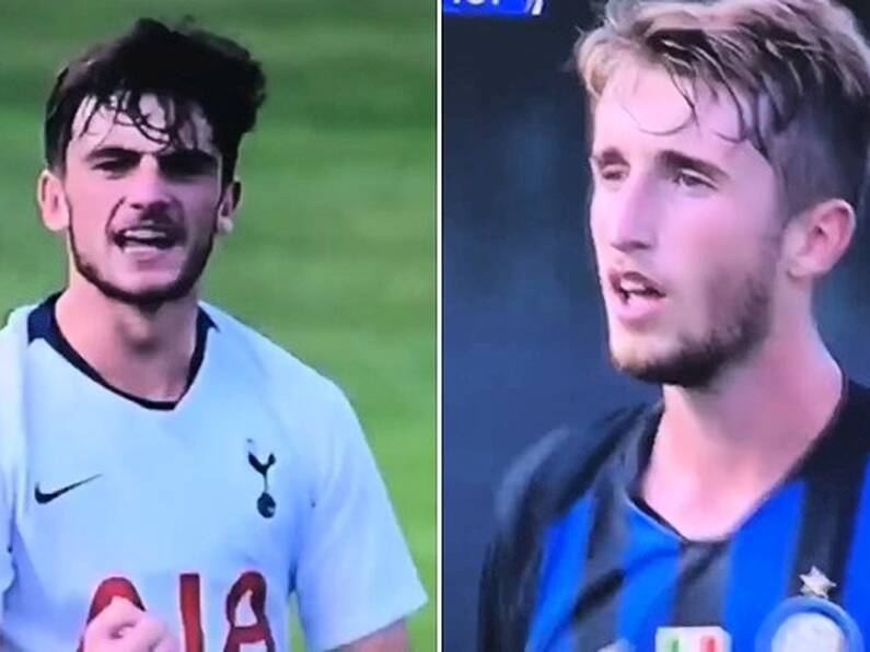 Battle of the Irish as Inter U19 captain and Spurs striker in penalty incident before bizarre red card