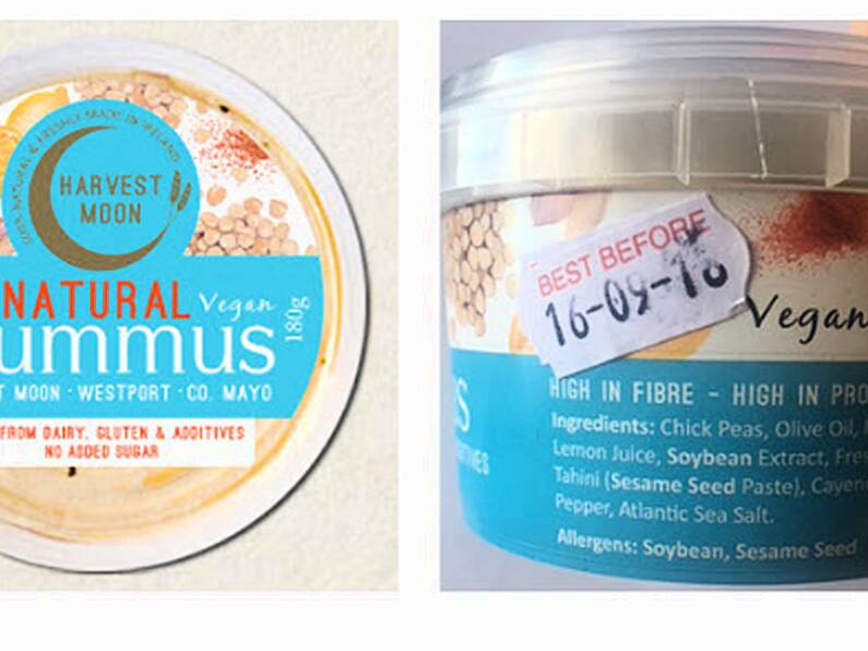 Recall notice following bacteria found in hummus batch sold in Ireland