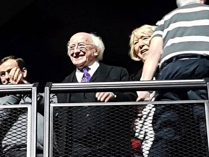 LOOK: Michael D Higgins rocked out at last night’s U2 gig