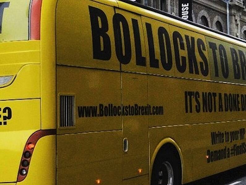 Remainers arrive in Dublin with 'Bollocks to Brexit' bus