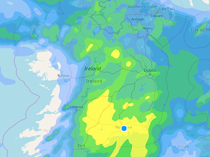 Met Eireann warns of heavy rain with chance of floods in Waterford and Wexford