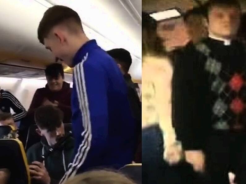 WATCH: School recreate THAT Father Ted caravan scene on a recent Ryanair flight