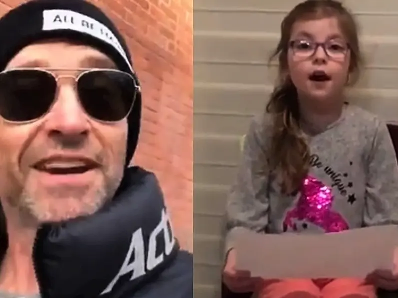 Hugh Jackman sends sweet video reply to Irish girl singing song from The Greatest Showman