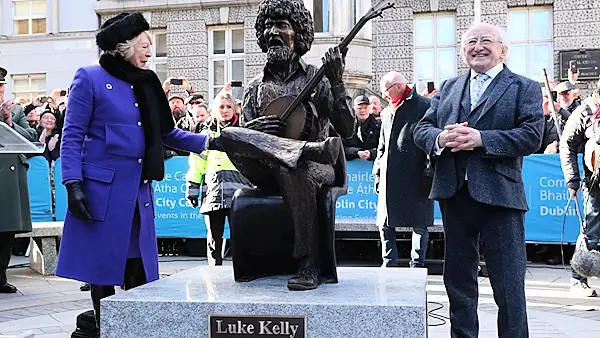 A lot of people are talking about the hair on one of two Luke Kelly statues unveiled today