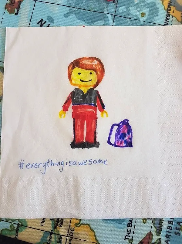 LOOK: Irish mom draws on daughter's lunch napkins everyday to make her smile