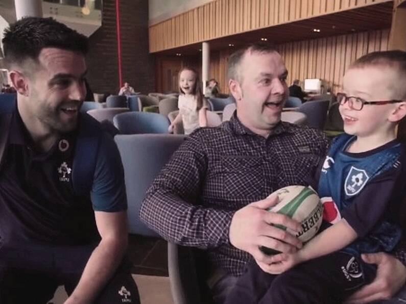 WATCH: Ireland's (smallest) biggest fan meets his rugby heroes