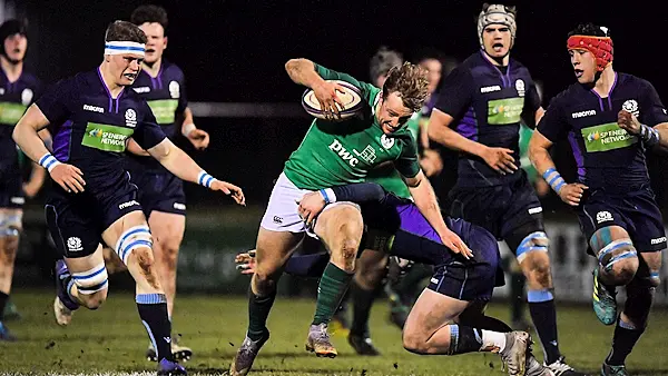 Ireland's U-20s claim three-try win in Scotland