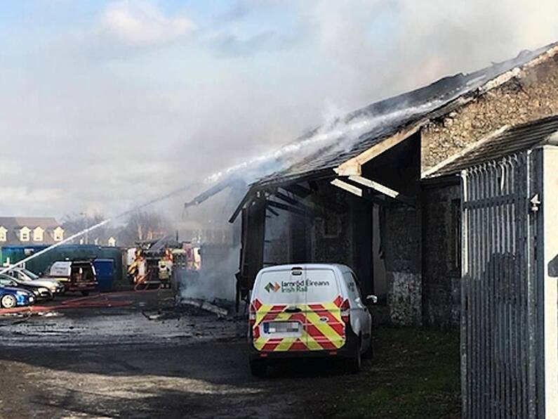 Video: Rail services affected after fire breaks out at Portarlington station