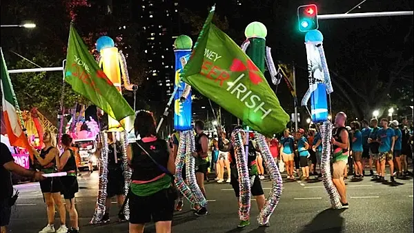 Pictures: Panti Bliss leads Irish float in front of half a million people at Sydney's Mardi Gras