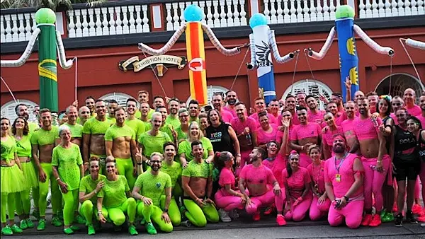 Pictures: Panti Bliss leads Irish float in front of half a million people at Sydney's Mardi Gras