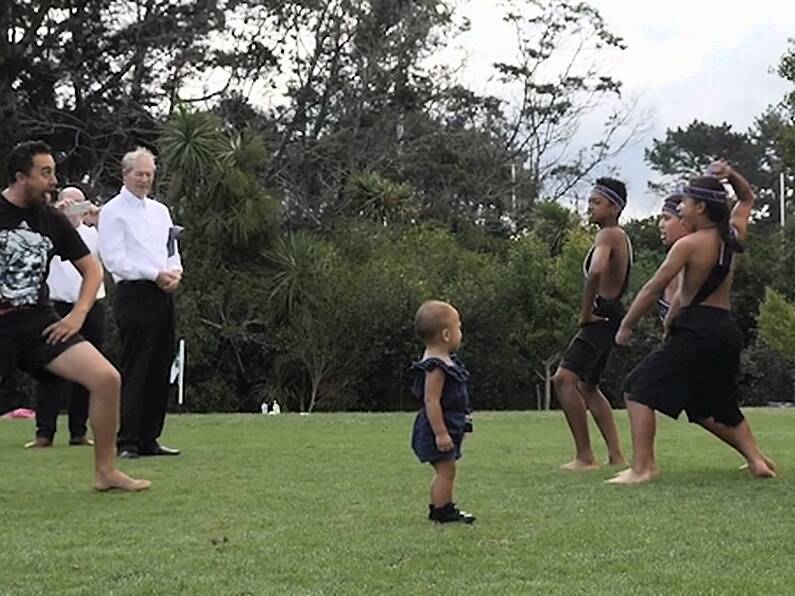 Mícheál Ó Muircheartaigh treated to Haka performance at New Zealand GAA Championships