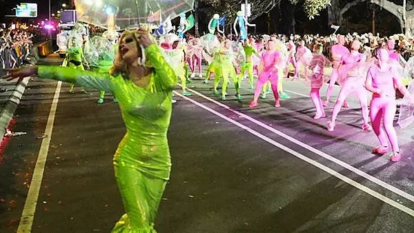 Pictures: Panti Bliss leads Irish float in front of half a million people at Sydney's Mardi Gras