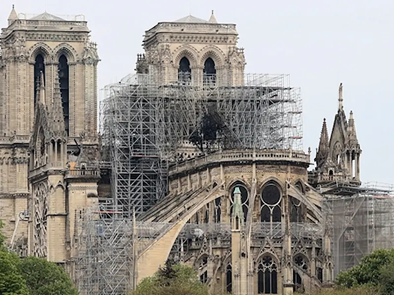 Pictures of inside Notre Dame Cathedral this morning as fire is controlled