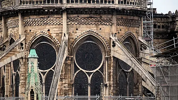 Pictures of inside Notre Dame Cathedral this morning as fire is controlled