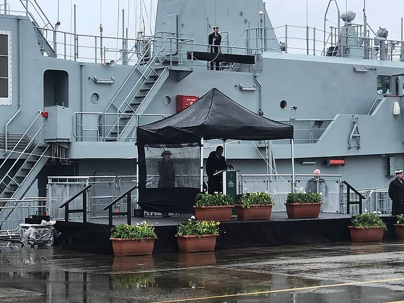 A new navy ship is being officially named and commissioned in Waterford today