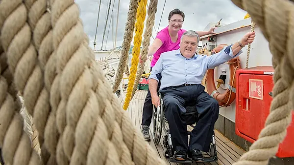 Mixed-ability crew set sail for England in first of its kind fundraising voyage