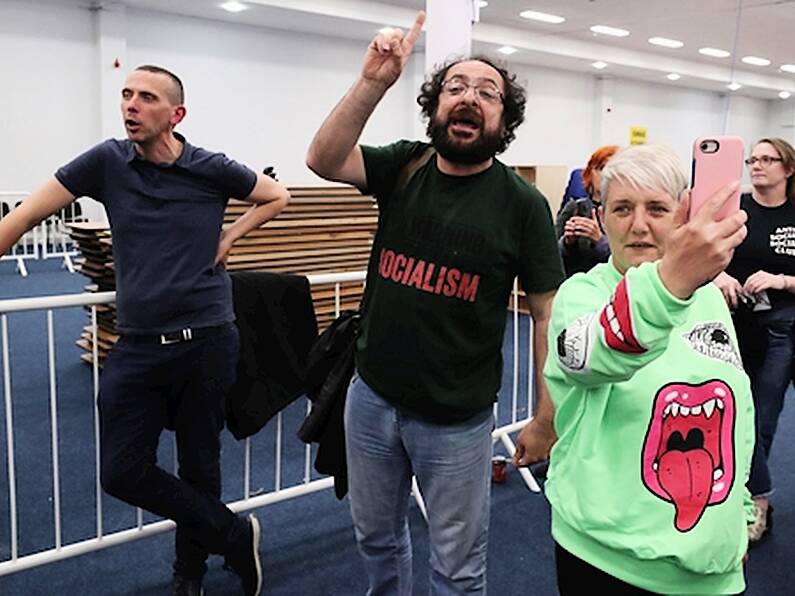 'Stick your co-living up your a**e': Protesters target Housing Minister Eoghan Murphy at Dublin count centre