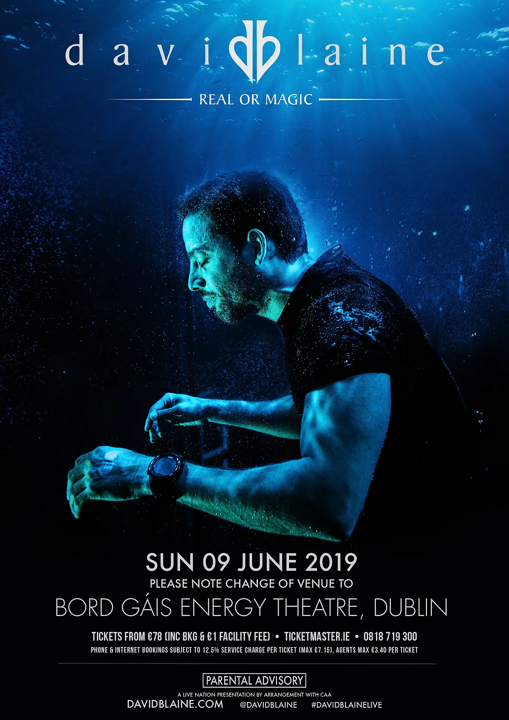 David Blaine's Dublin show moved to Bord Gáis Energy Theatre on new date