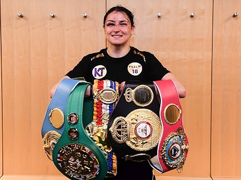 Watch: Undisputed lightweight champion Katie Taylor returns triumphantly to Ireland