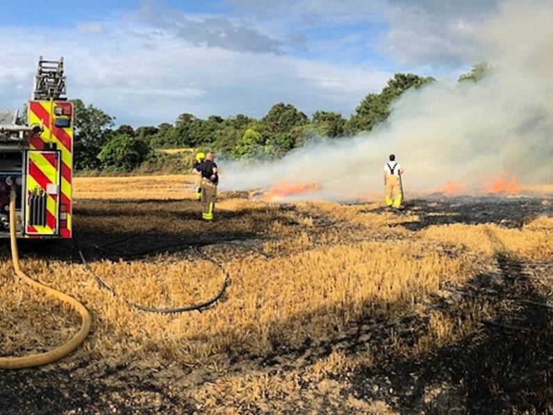 Dublin Fire Brigade respond to baling machine blaze